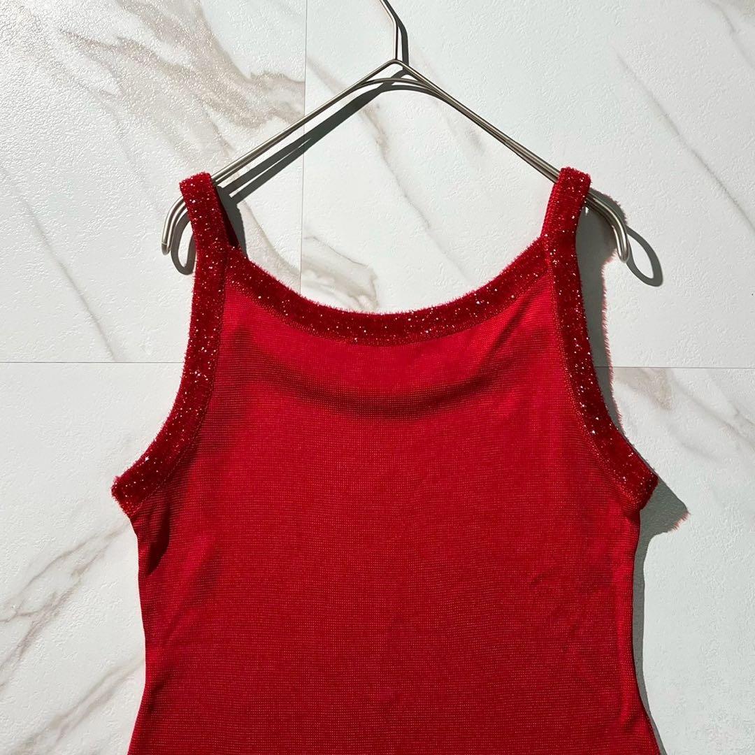 希少 Christian Dior キャミソール ラメ ノースリーブ