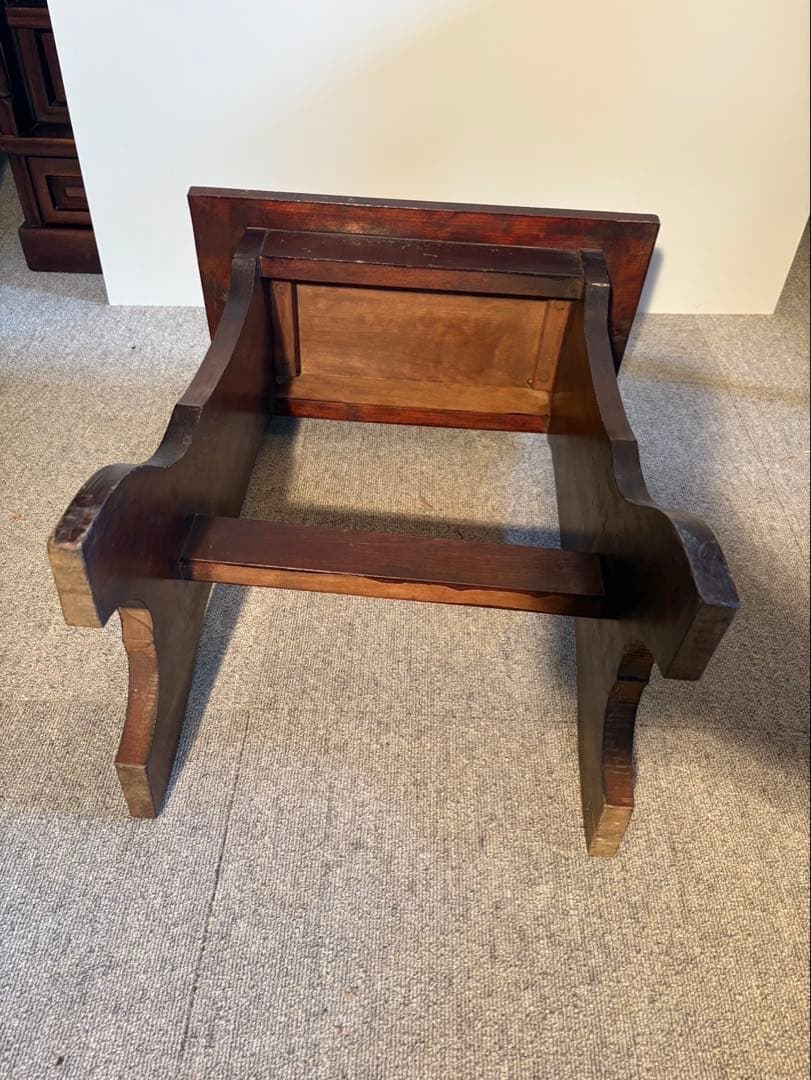 古道具　アンティーク　オルガン椅子　オルガンチェア　作業用スツール　昭和レトロ