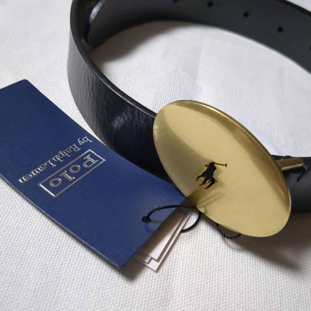 新品 POLO RALPH LAUREN オーバルバックル カーフスキン ベルト