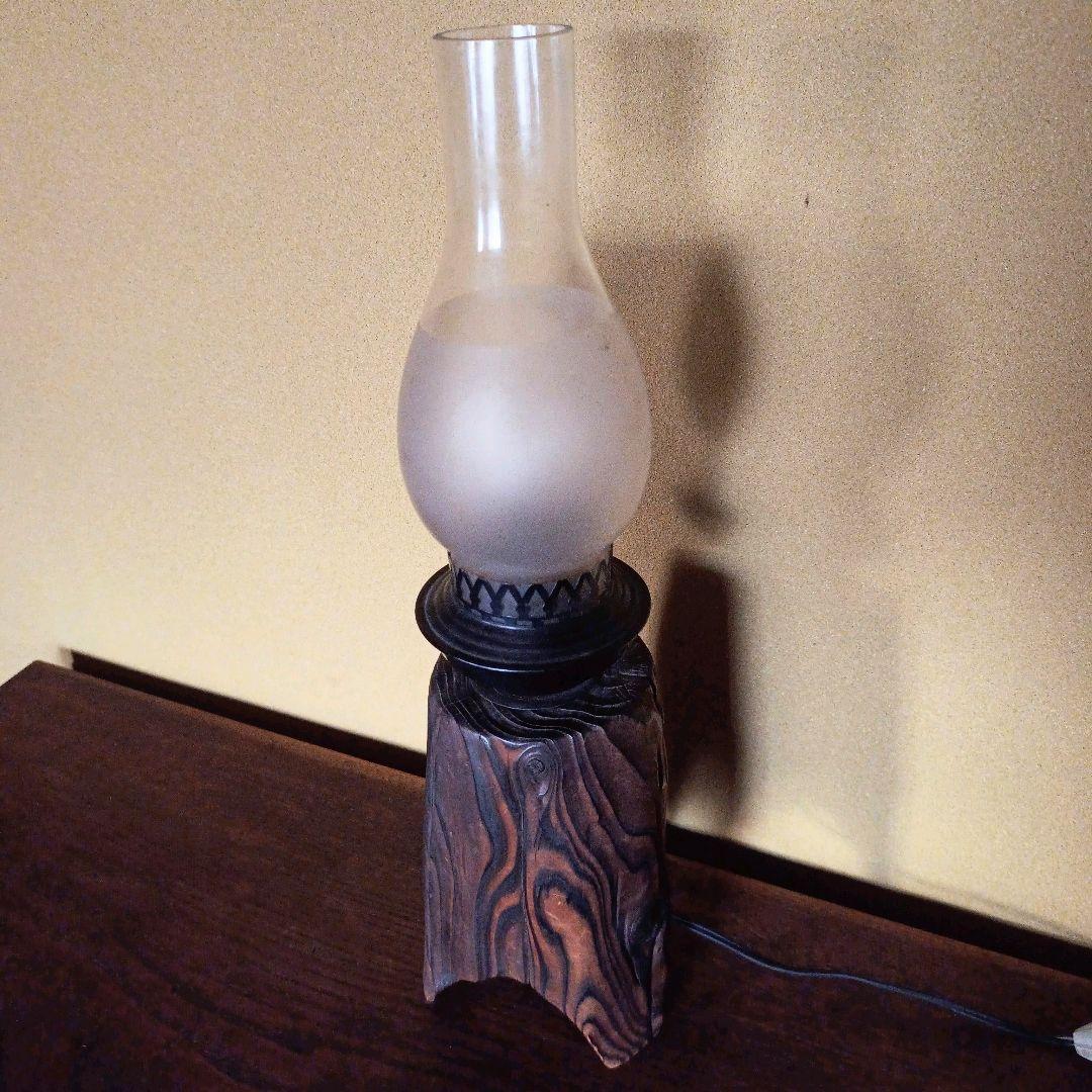 【ヴィンテージ】ランプ 昭和レトロ プリミティブ オイルランタン ガラス