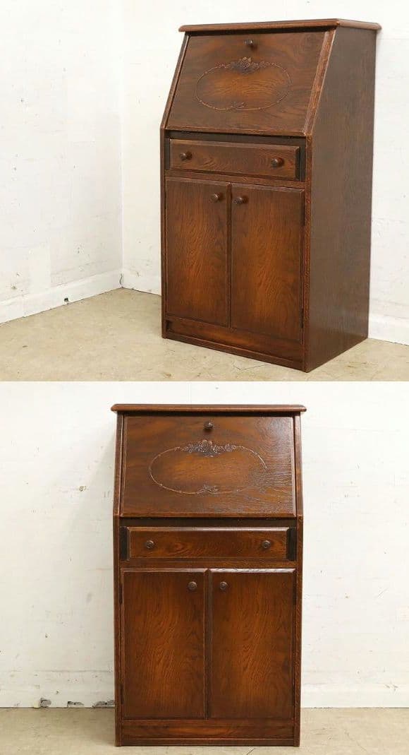 高級 三越家具【ブルージュ】ライティングビューローデスク・机・オーク材