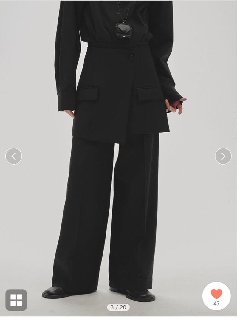 Todayful ラップスカートとセットのトラウザーズ ブラック 36