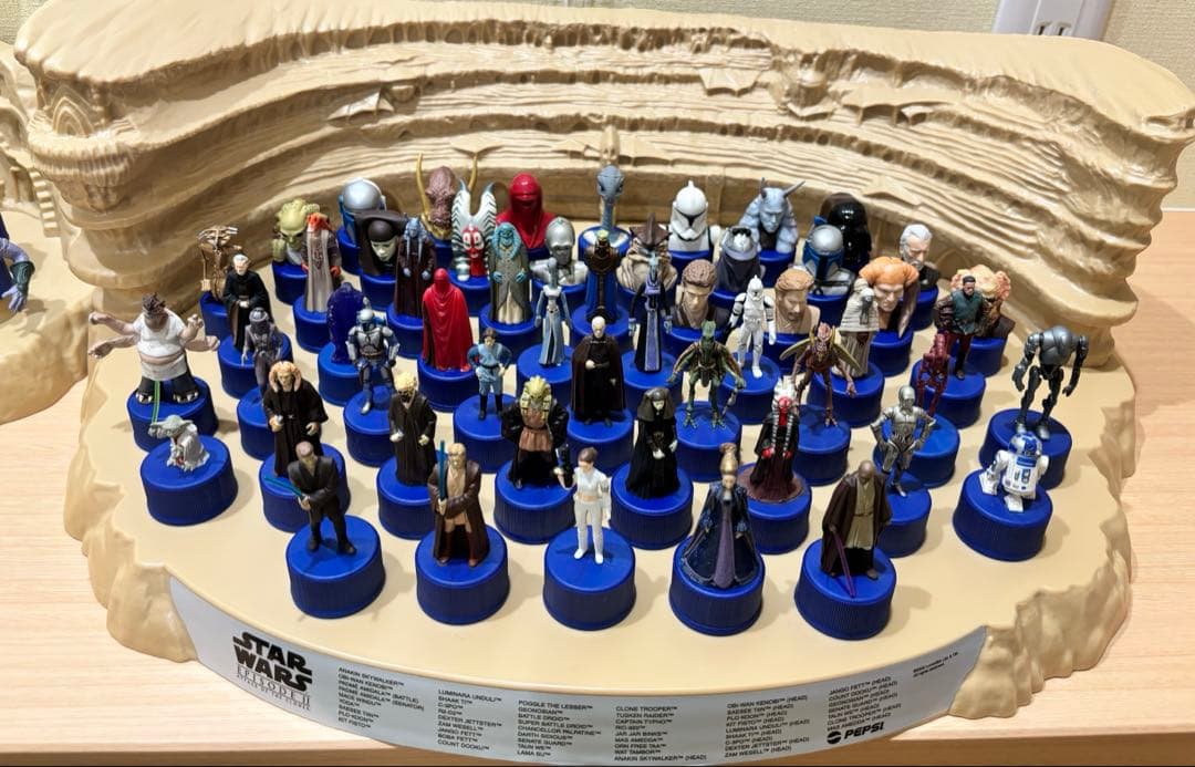 スターウォーズ　ボトルキャップ　ステージ付きコンプリートセット