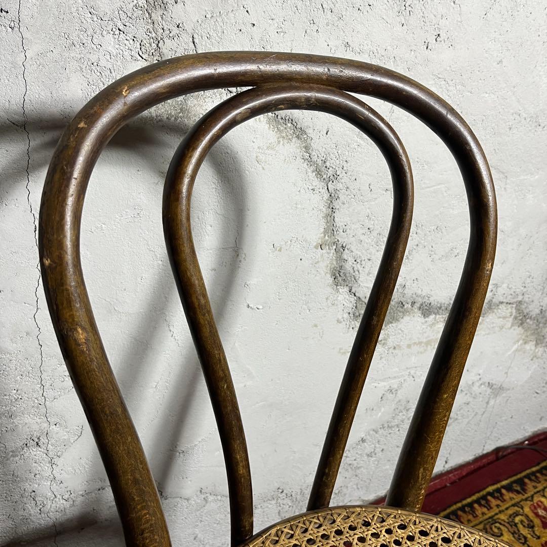 マルニ木工 ベントウッドチェア ラタン座面 昭和レトロ 曲木椅子②