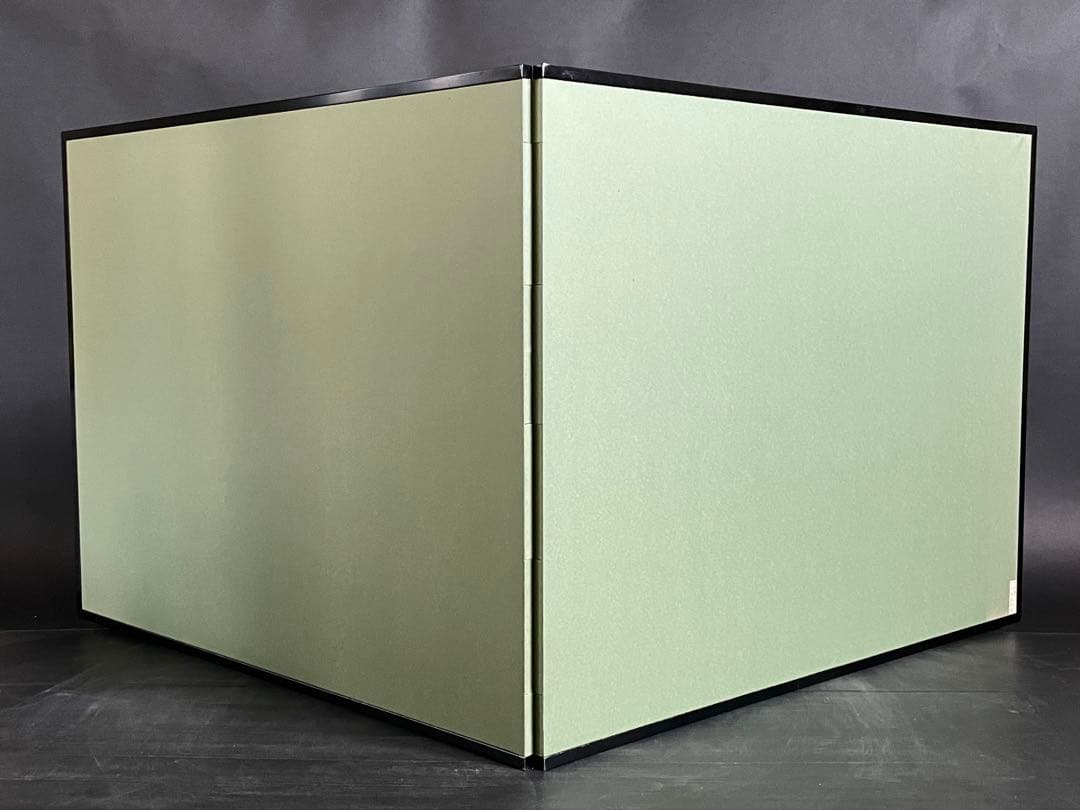 「母」 惺斎好 切箔 風炉先屏風 総張 黒塗縁 江戸間 小林正珍堂 （206①）