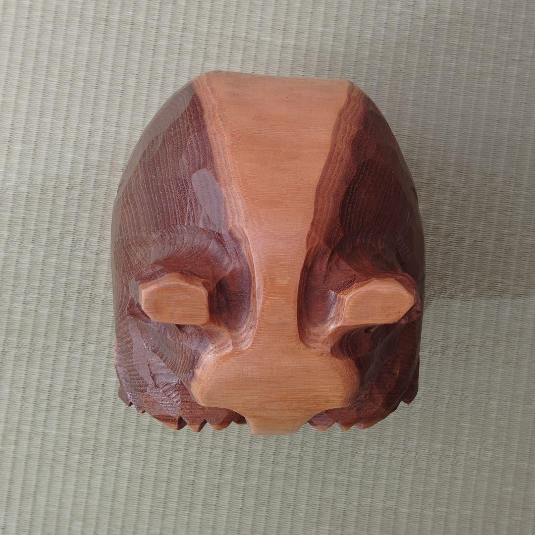 北海道手作り木彫りどんころ熊