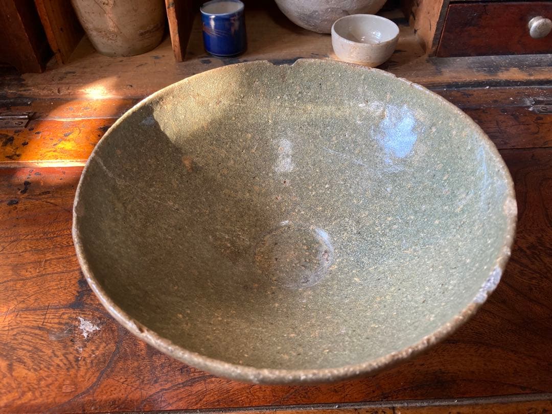 高麗青磁　大鉢　李朝　菓子鉢　出土