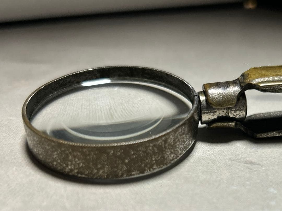 アンティーク コンパクト虫眼鏡