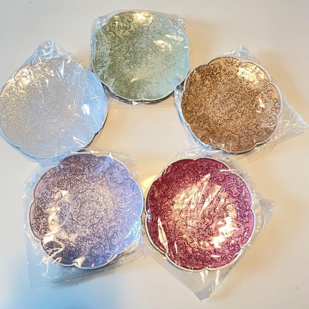 七宝焼き 銘々皿 フォーク 正倉院（５点セット）