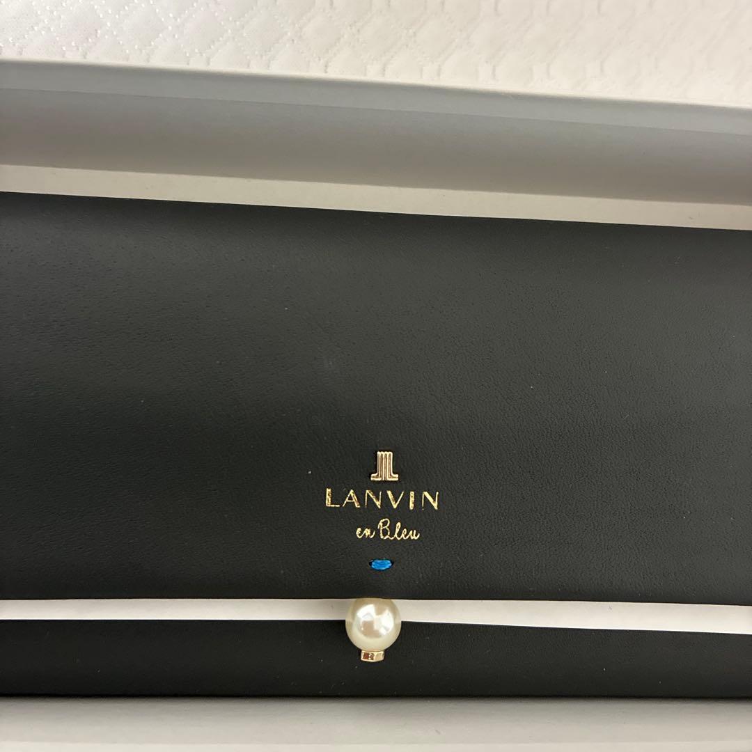 LANVIN en Bleu グレー 長財布