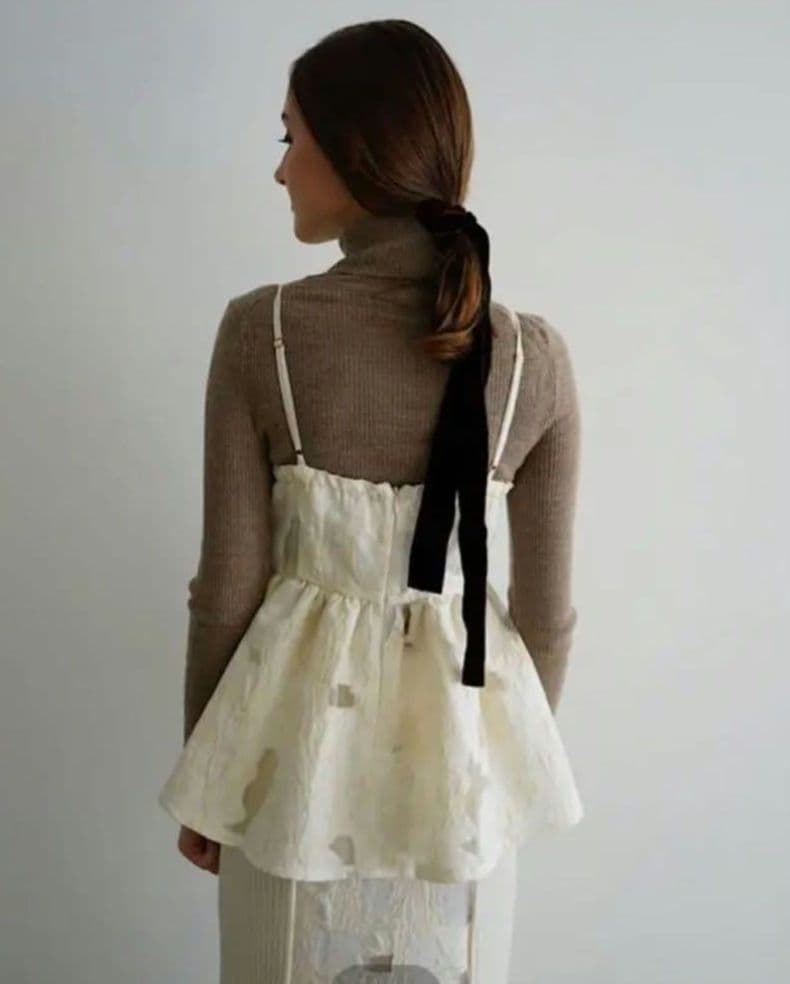 Acka jacquard peplum bustier　ビスチェ　キャミソール