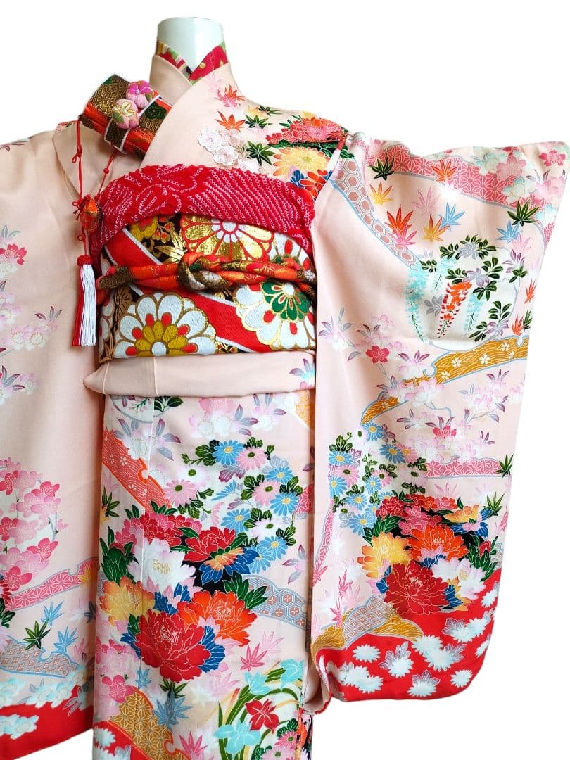 専用です。アンティーク薄ピンクの着物単品