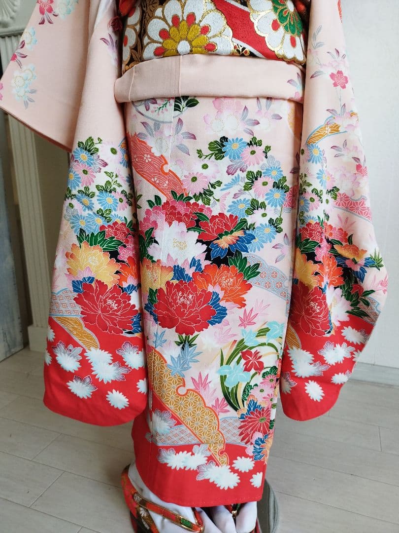 専用です。アンティーク薄ピンクの着物単品