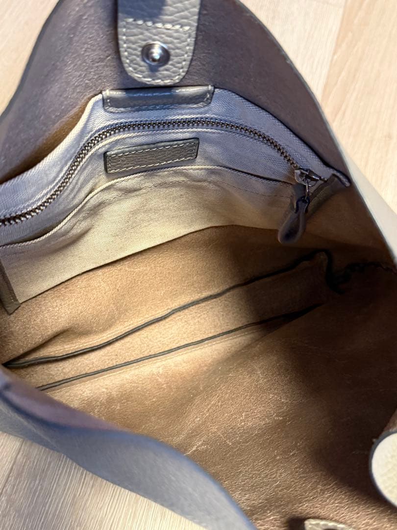 Daniel&Bob レザーショルダーバッグ グレー