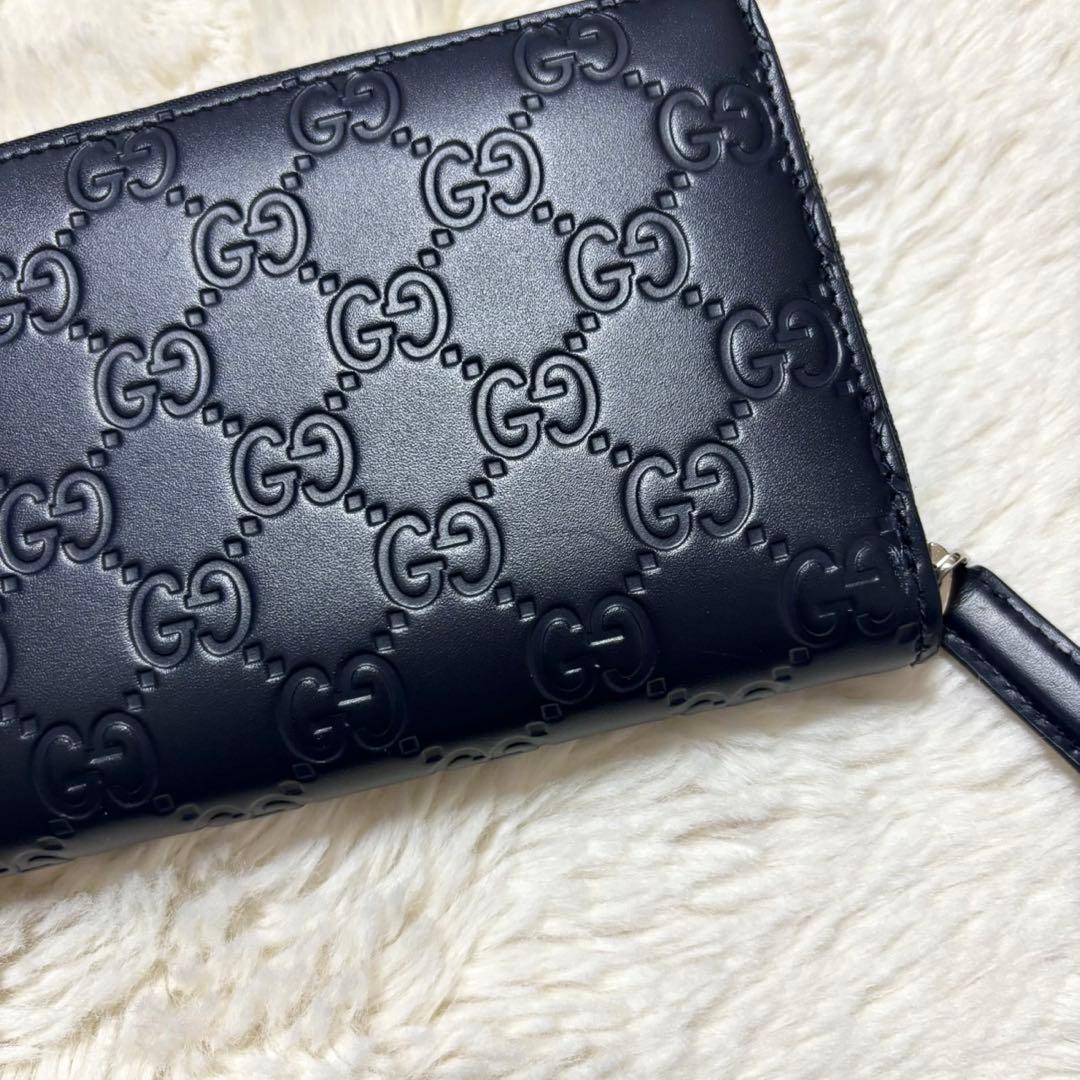 超美品！GUCCI 長財布 ネイビー