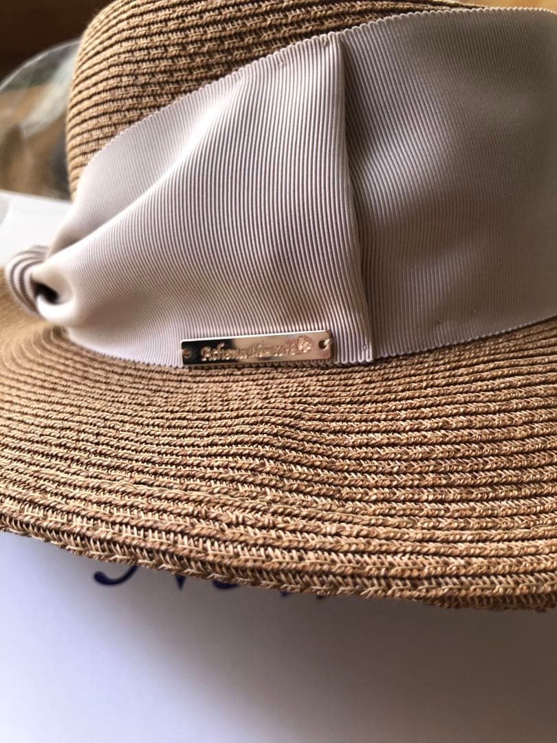 新品タグ付き アシーナニューヨーク【カミラ】スカイグレー UVカット 麦わら帽子