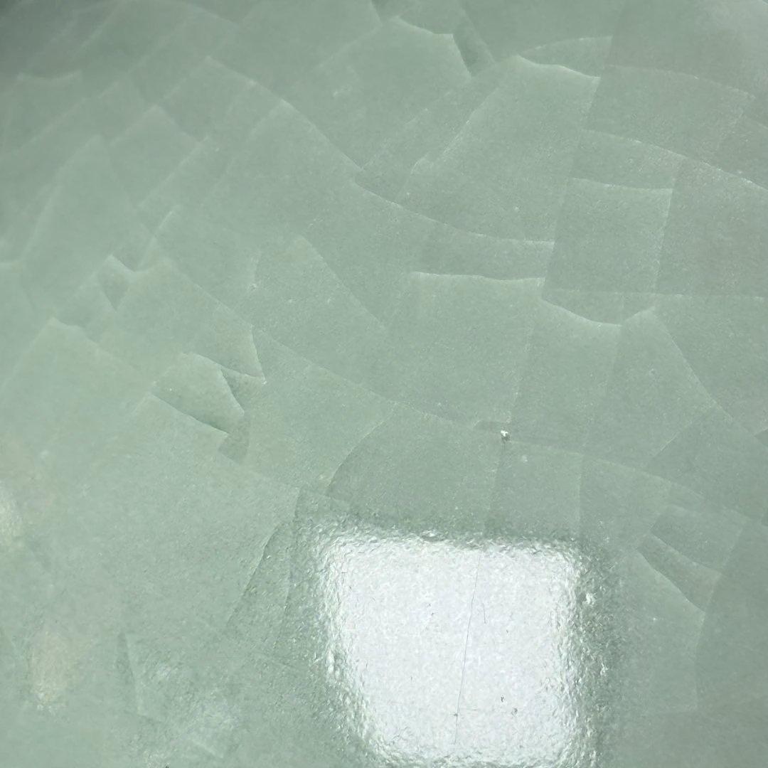 人間国宝　中島宏　本人作　青磁小壺　共箱　本物　翡翠色　究極の青　高16.3cm