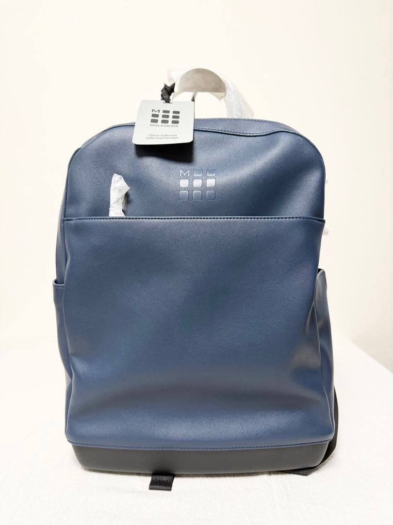 未使用品 モレスキン バックパック ビジネスリュック ブルー A4 レザー