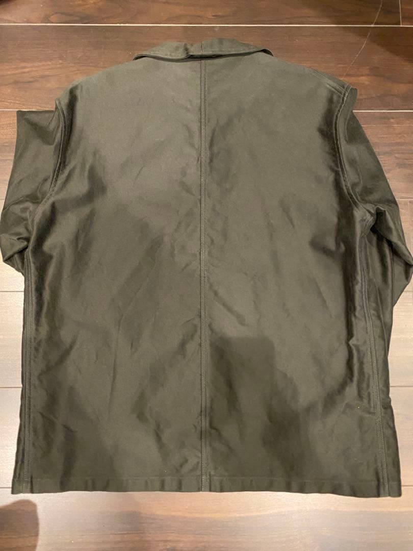 ブラックモールスキンフレンチワークジャケット