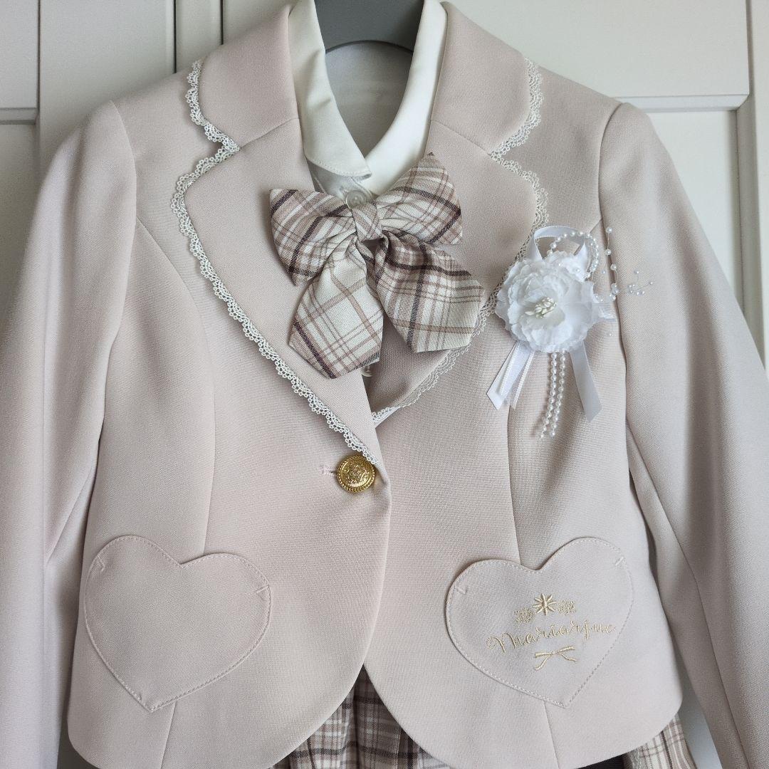 【新品】ハートポケットジャケット三点スーツ キッズ 女の子 フォーマル