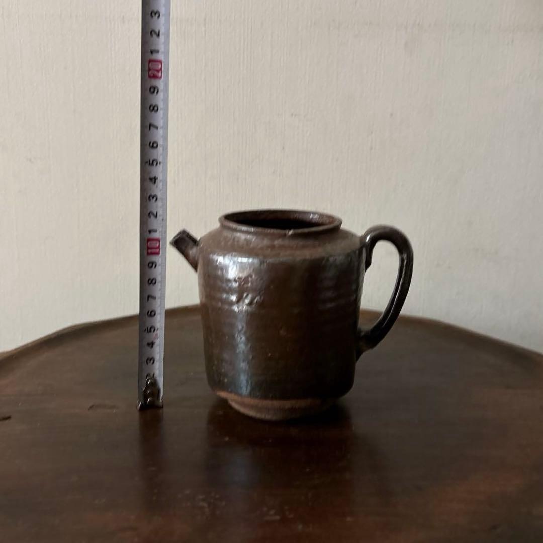 古い水差し　瀬戸　美濃　フラワーポット　アンティーク　古道具　ピッチャー　検李朝