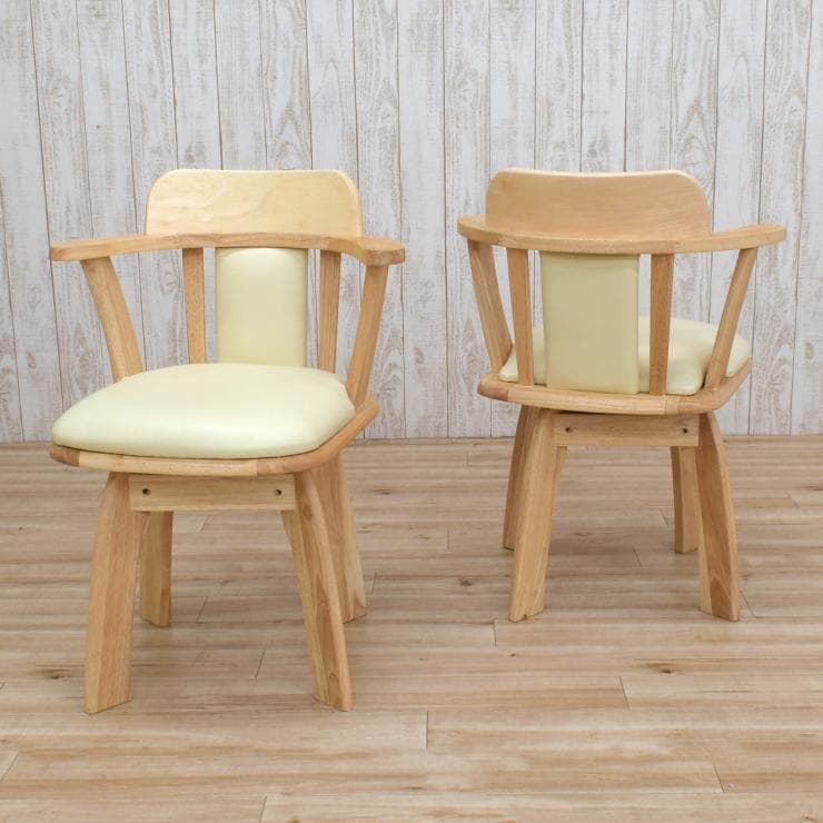 TR DC SC　6脚　アームチェア　回転式　ナチュラル