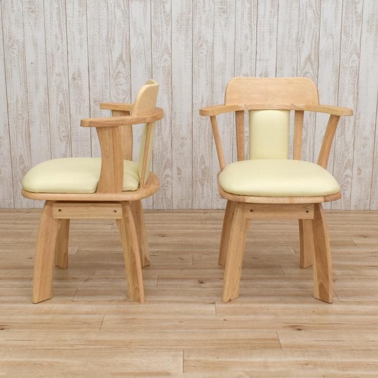 TR DC SC　6脚　アームチェア　回転式　ナチュラル