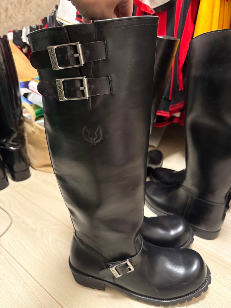 メンズ　ロングブーツ　乗馬、コスプレ、本革　レザー　エンジニアブーツ　日本軍