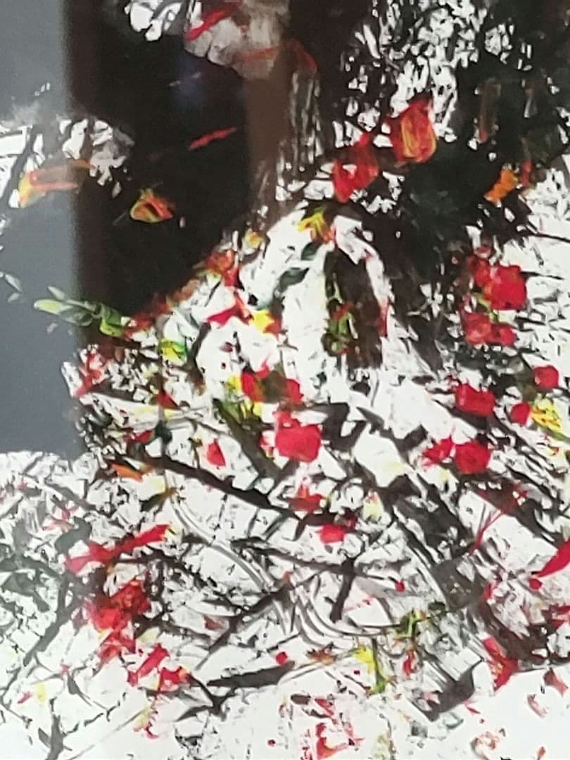 夢、大谷翔平、抽象画、書道アート、額縁、カラフル、室内装飾、オリジナル