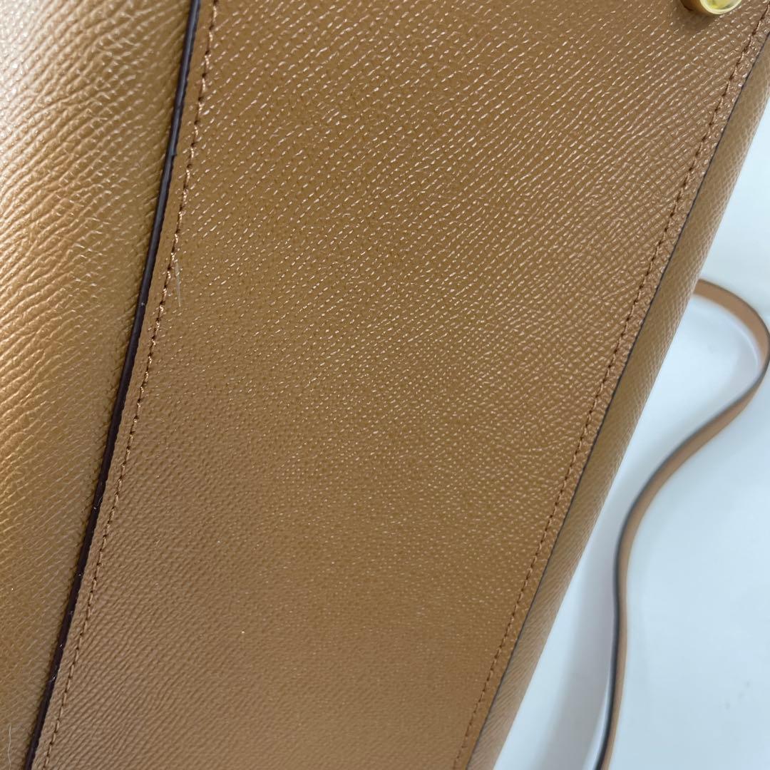 【美品】COACH ブラウンレザー ハンド.ショルダーバッグ 2WAY