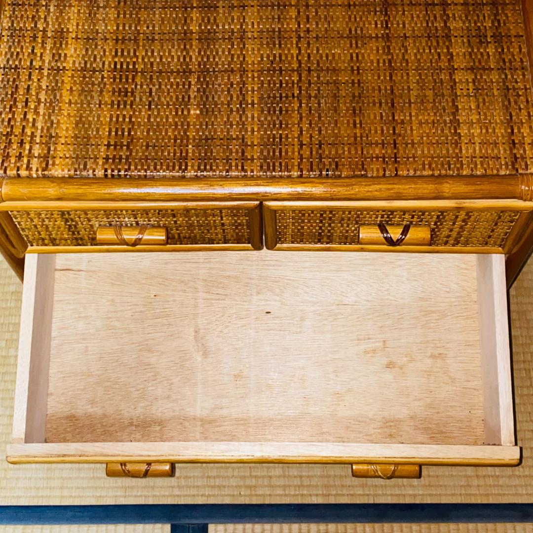 ラタン 籐 棚 チェスト 4段 W65.5cm D36cm H77cm 送料込み