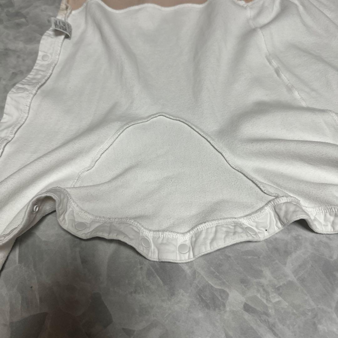 familiar カバーオール ベージュ/ホワイト