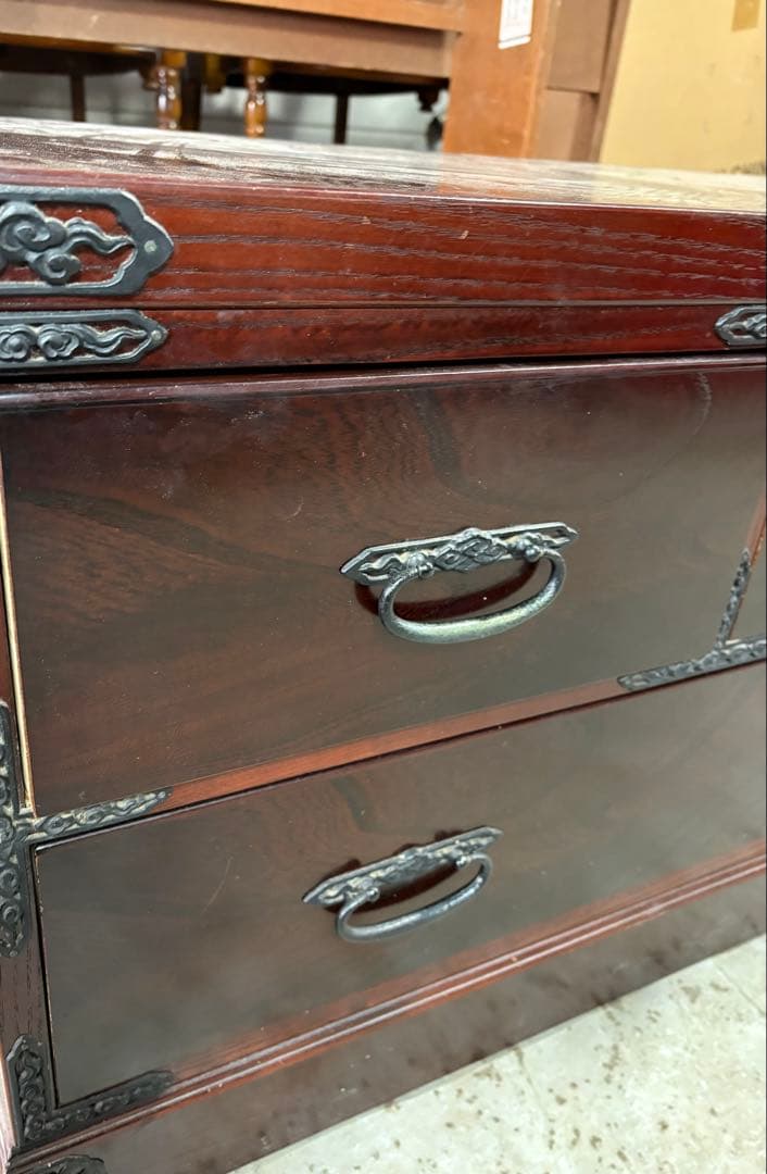 きゃら　筑後民芸　和箪笥　チェスト　欅材　和モダン