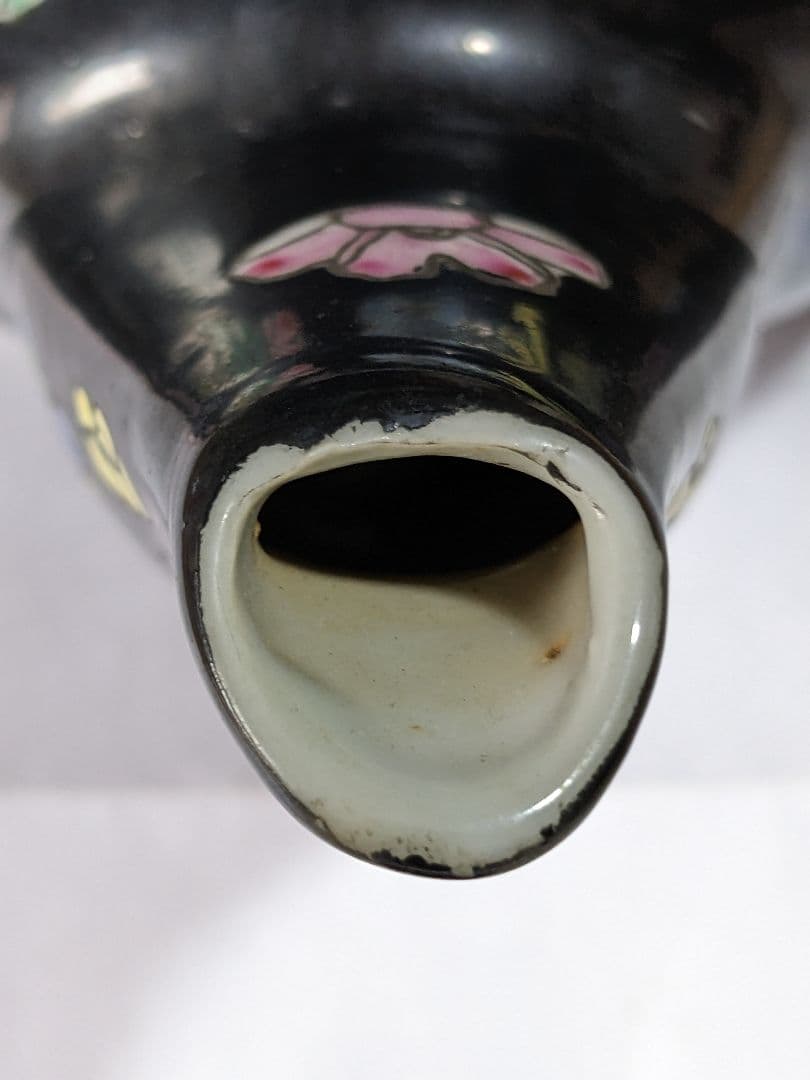 ♦中国古玩 花埋め図 景徳鎮窯 輸出用CHINA 茶道具 急須 古美術 骨董品