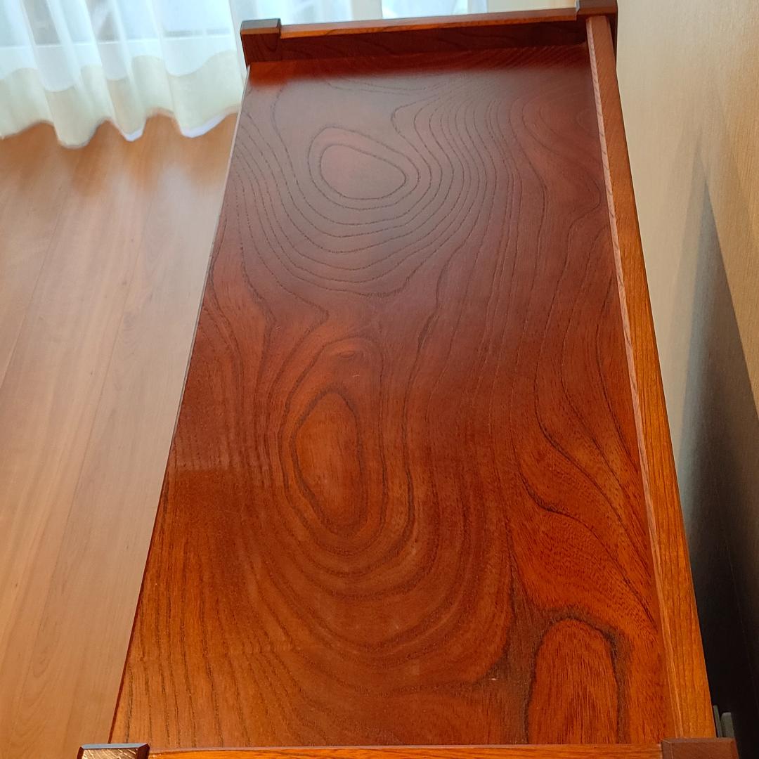 カリモク　和　チェスト　茶箪笥　欅　飾り棚