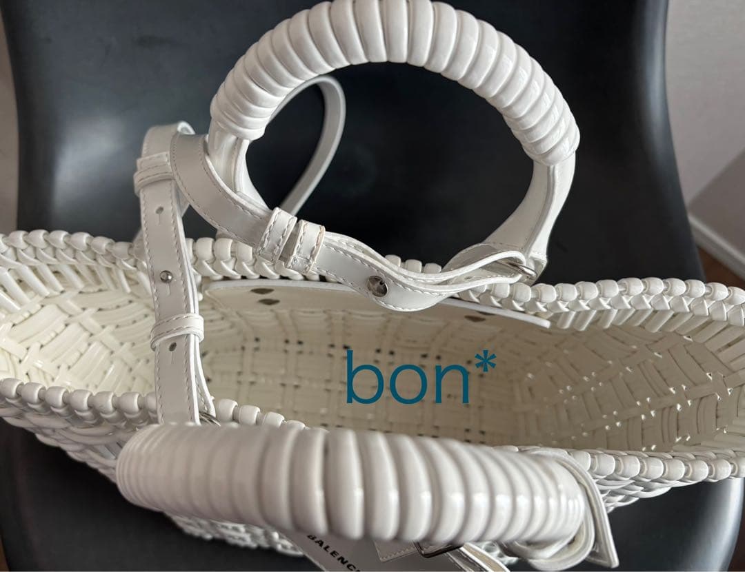 y【購入証明書あり】BALENCIAGA ビストロ バッグXS カゴバッグ