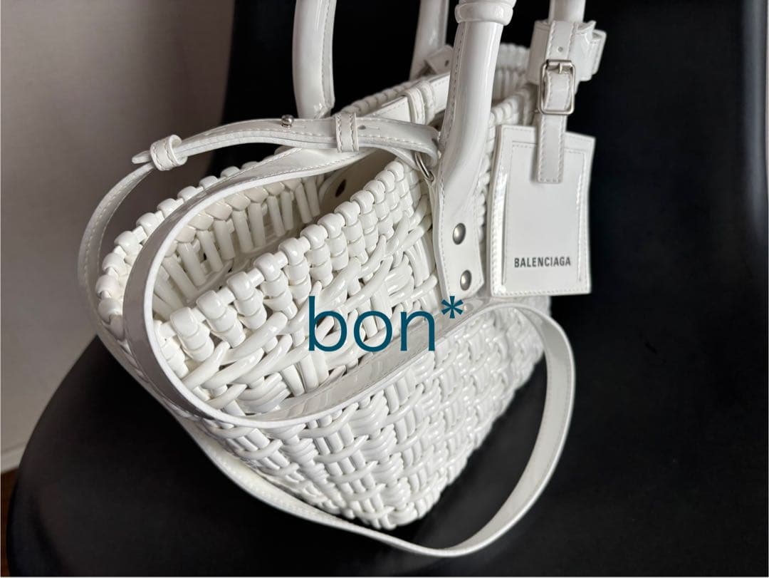 y【購入証明書あり】BALENCIAGA ビストロ バッグXS カゴバッグ