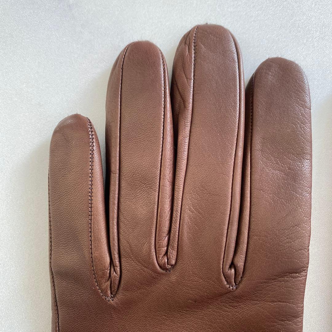 美品　セルモネータ　レザーロンググローブ　ブラウン　革手袋　サイズ7 イタリア製