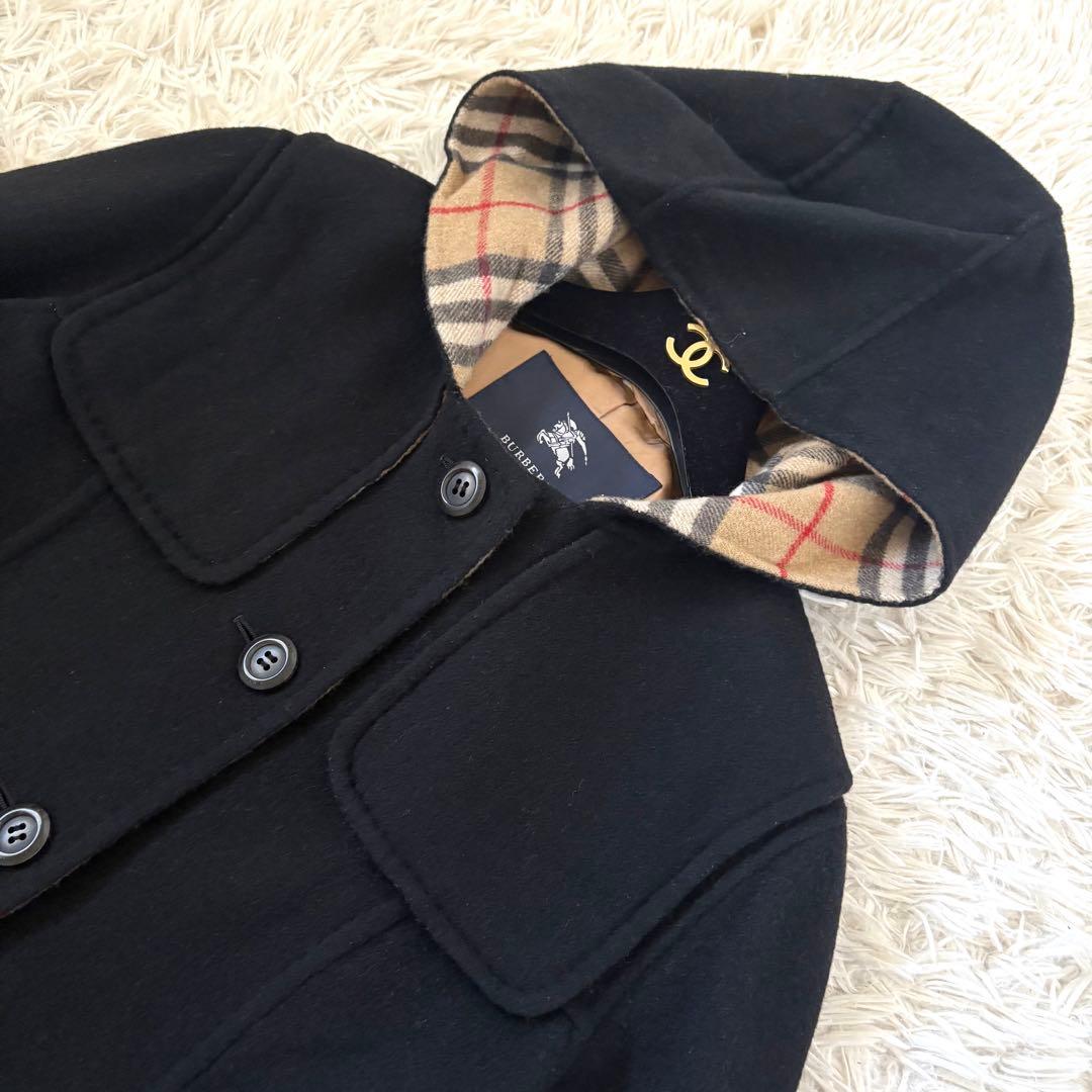 BURBERRY LONDON カシミヤ混 ダブルフェイス リバーコート 40