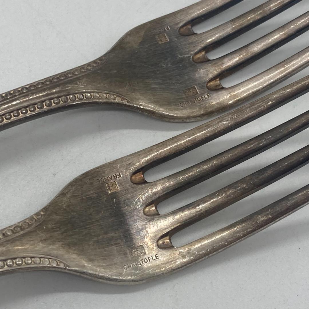 ▼Christofle　カトラリーセット　クリストフル　シルバー　パール