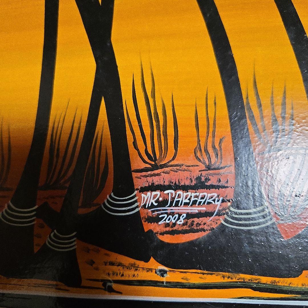 ティンガティンガ①★ジャファリー・アウシ作　キリマンジャロとマサイ