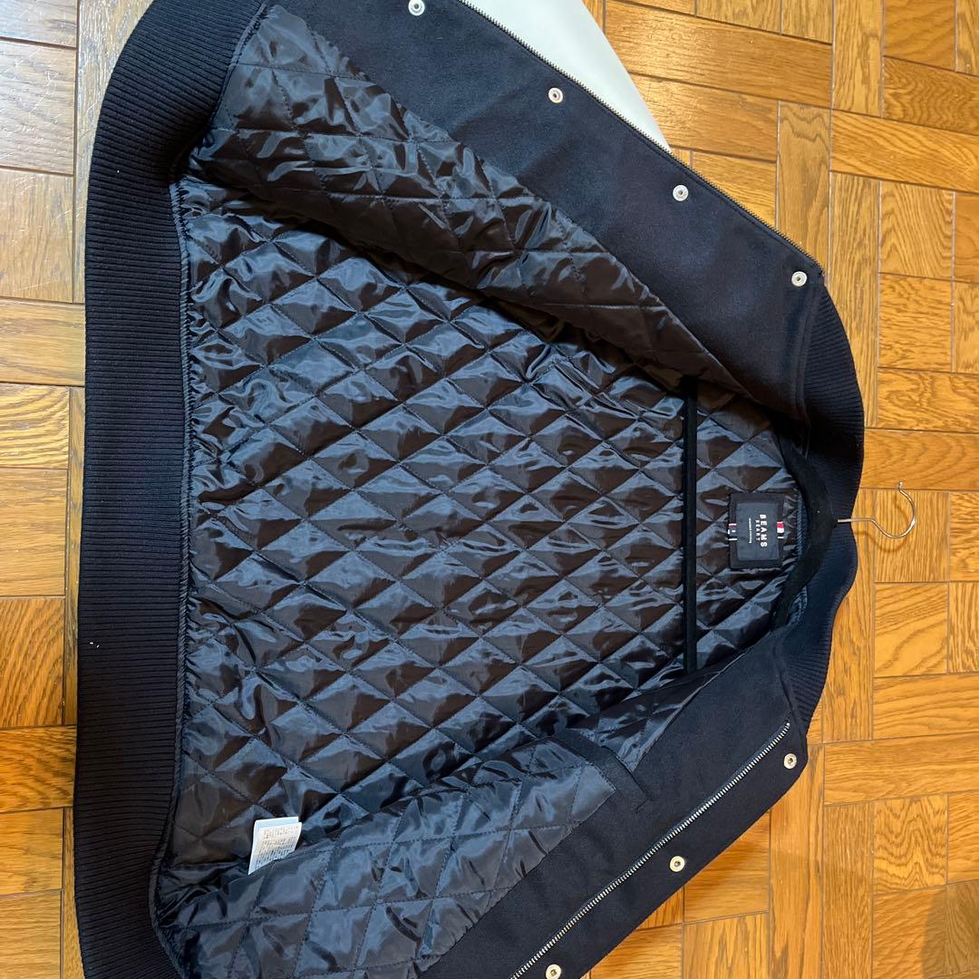 BEAMS HERTE スタジャン　Sサイズ/ブラック/ホワイト