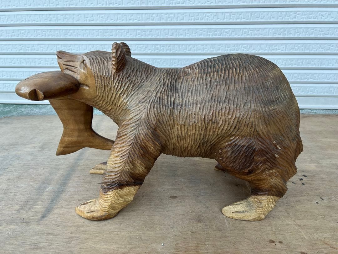 【O-235】木彫り 熊  作者不明