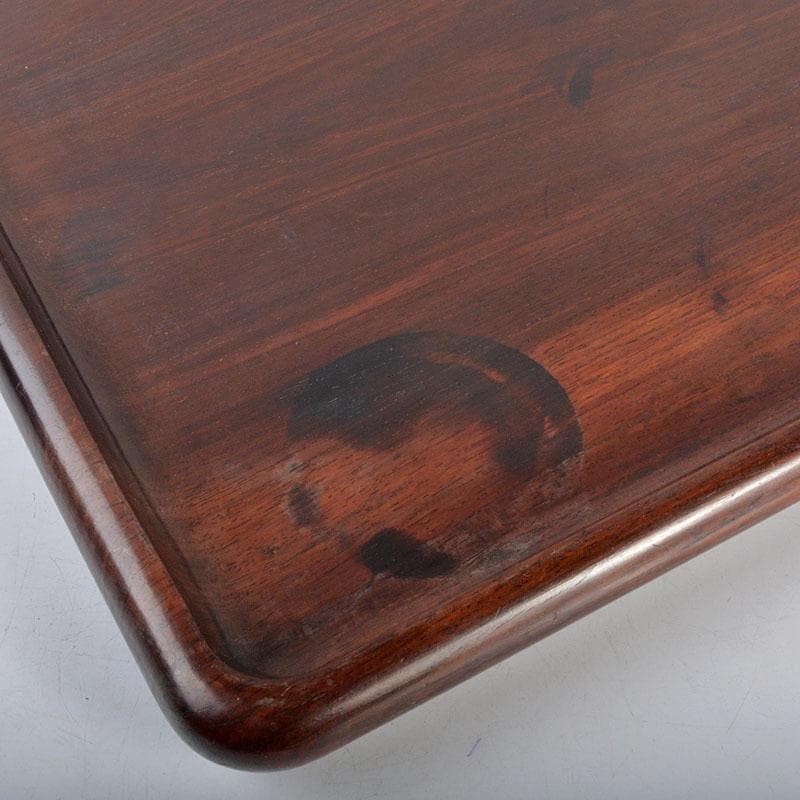 中国　唐木紫檀製　無垢刳り貫き　煎茶盆　香盆　M　R4359B