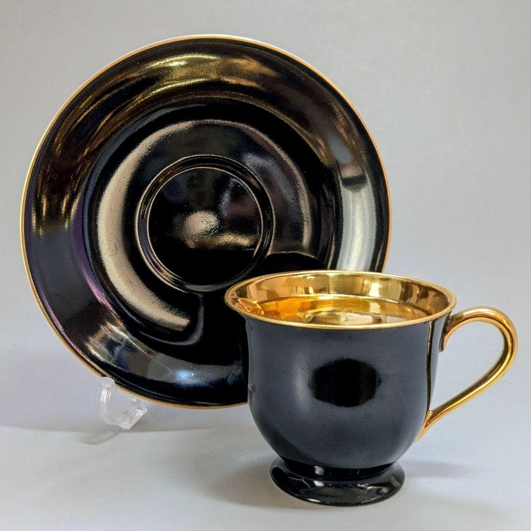 オールドノリタケ ゴールド ハーレクインキャビネットカップ&ソーサー マルキ印