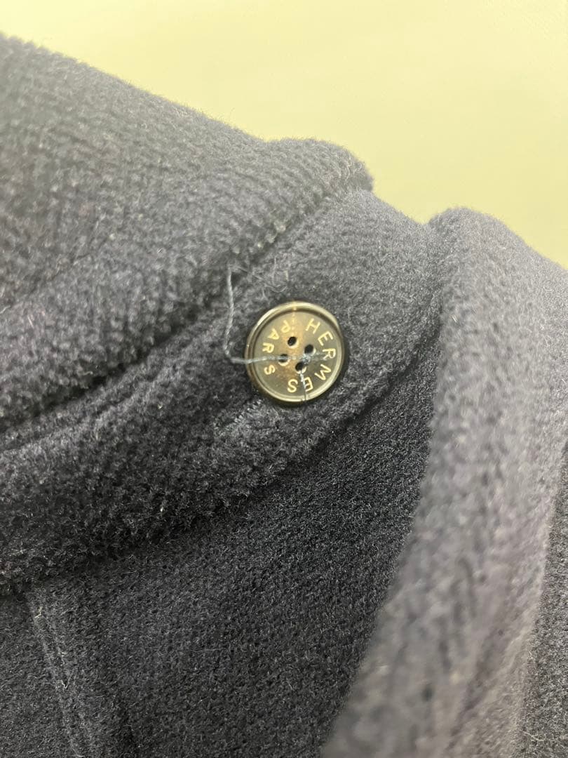 HERMES エルメス ヴィンテージ ダッフルコート ネイビー 52