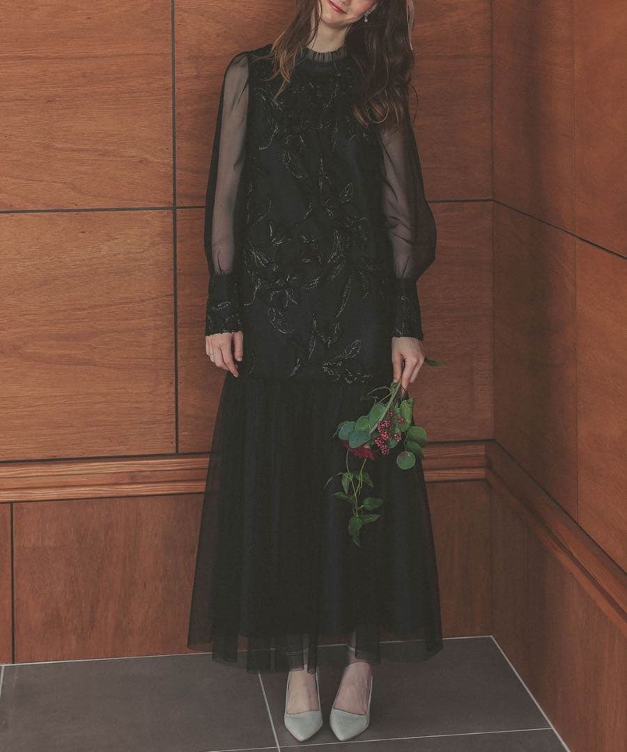 Dorry Doll フェザーフラワーチュールドレス