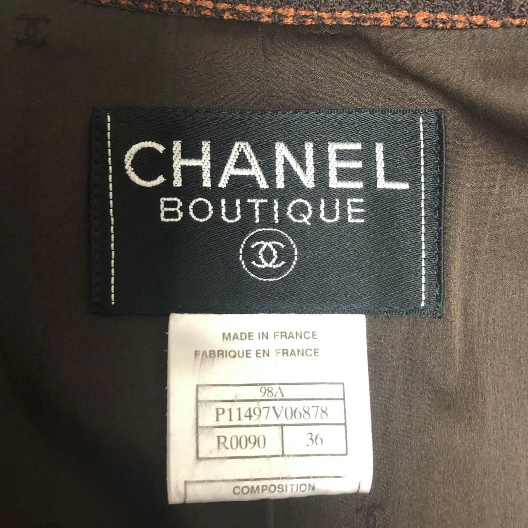 CHANEL ブラウン テーラードジャケット Pコート