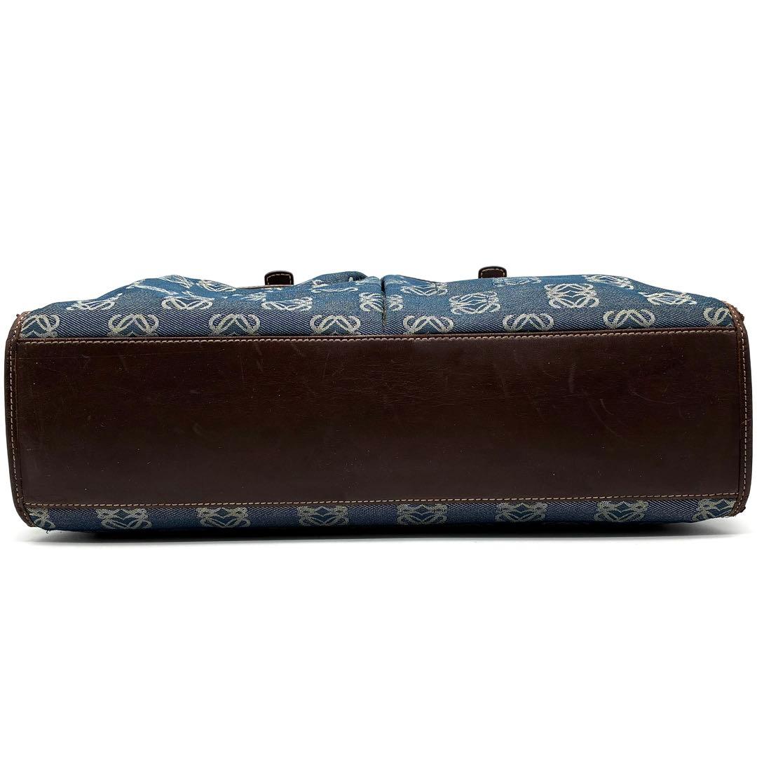 正規品 ロエベ ビジネスバッグ アナグラム A4 PC可 メンズ ネイビー