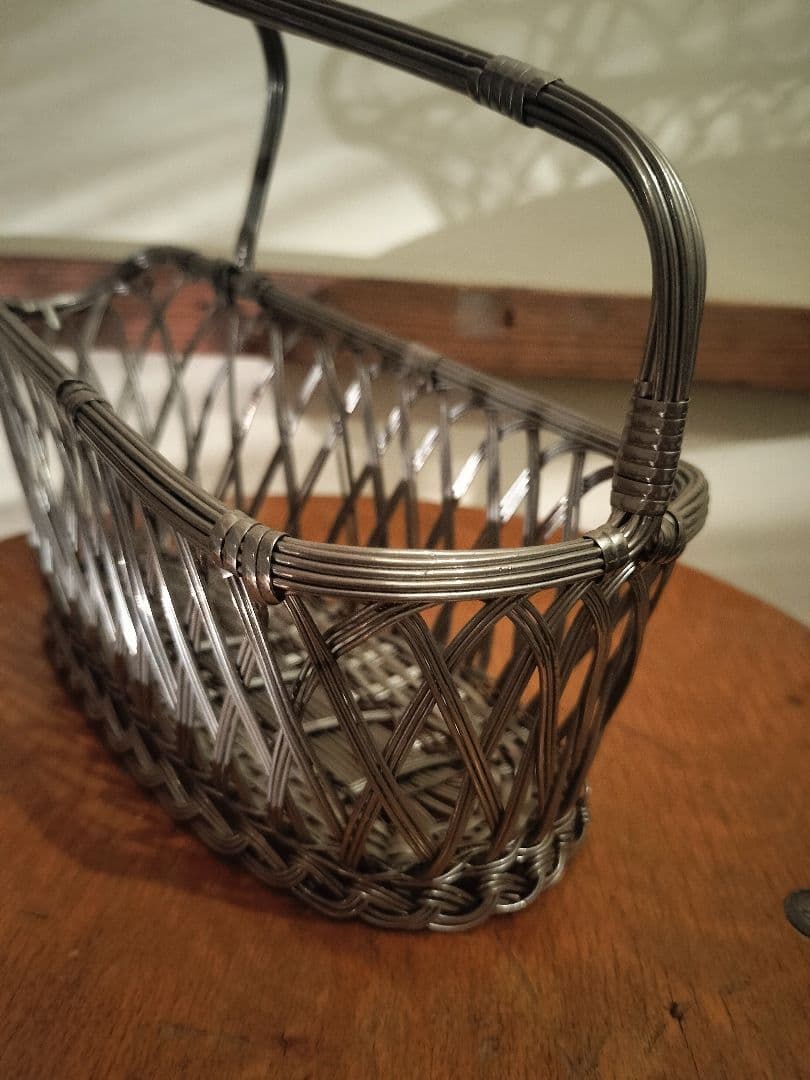 フランス製アンティーク★ワインボトルバスケット　くすみ無し